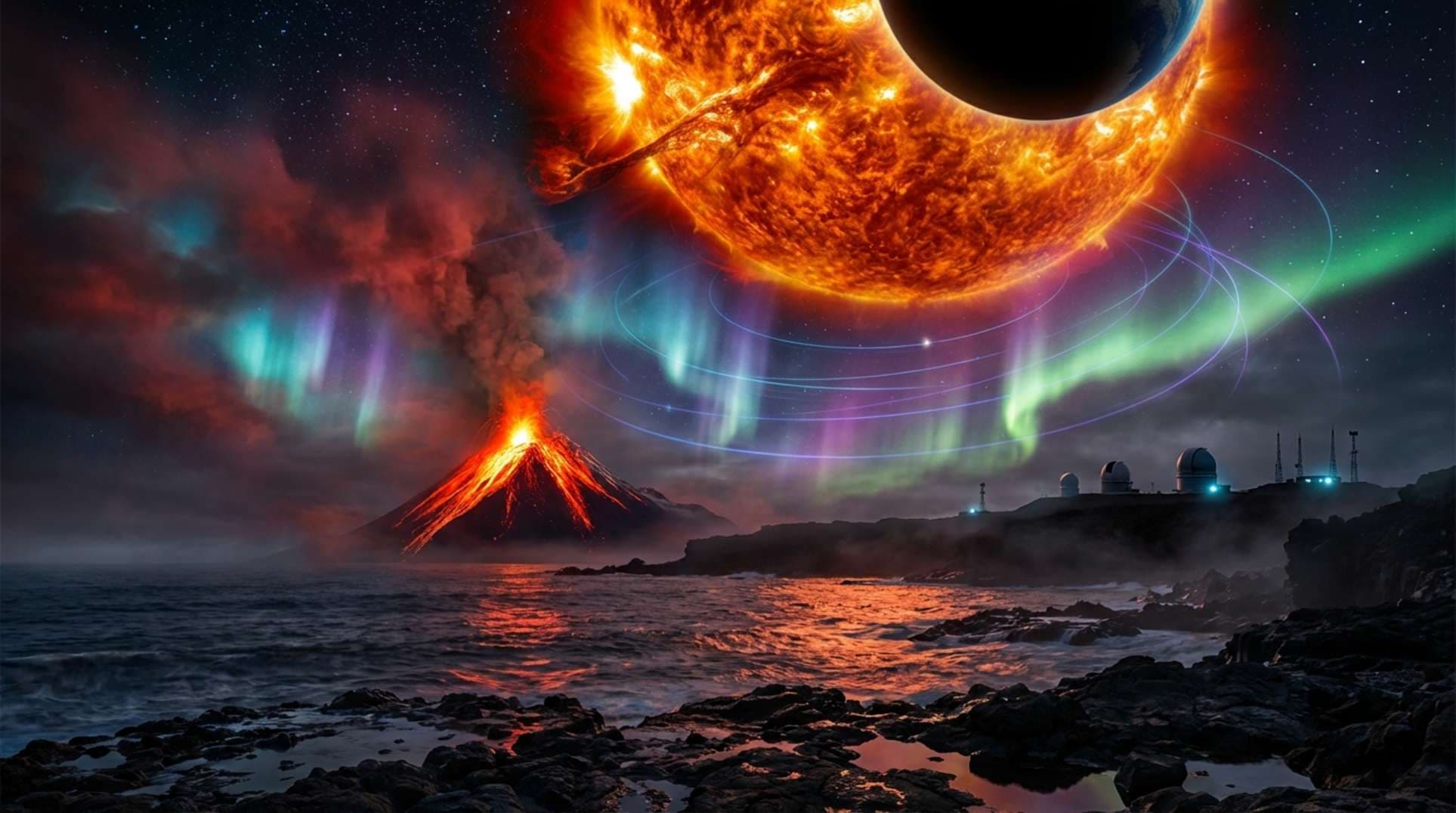 Solar Storms and Volcanoes: Coincidence or Trigger?